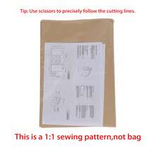 Tipare de cusut pentru genți de mână din pânză, tipare de cusut pentru genți de mână de damă la scară 1:1, prototipuri elegante de genți de mână, șabloane perfecte pentru confecționarea manuală a genților – Cadoul ideal pentru începători, potrivit pentru pasionații de cusut