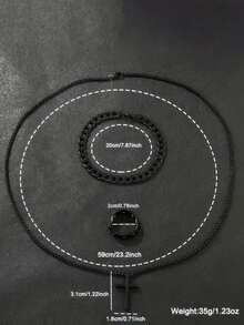 5pcs Men's Lightweight Stylish Wallet + Elegant Business Quartz Watch And Versatile Exquisite Jewelry Set, Gift Set For Father's Day, Anniversary, Birthday - Black Suit 3 - View 8