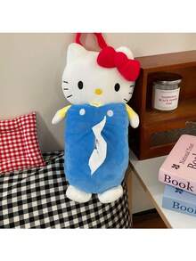Sanrio Boîte à mouchoirs de chat, couvercle de rangement en forme de cœur pour voiture, type suspendu, sac en papier
