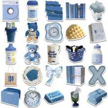 50 miếng dán hình hoạt hình màu xanh dương, chống thấm nước, dễ thương, thích hợp để trang trí sổ tay Bullet Journal kiểu cổ điển, hành lý, máy tính xách tay, máy tính bảng. [Được chứng nhận an toàn cho trẻ em] Nhãn dán dễ thương màu xanh dương cho máy tính bảng trẻ em, nhãn dán tạo động lực, nhãn dán, nhãn dán màu xanh dương, nhãn dán dễ thương - Màu be - Xem 4