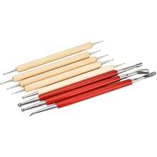 Herramienta de repujado hecha a mano para perforar agujeros en fundas de teléfono, juego de herramientas, bolígrafo de metal de doble punta - 1 - Ver 7