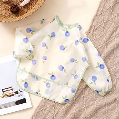 1PC Mess Proof Baby Bibs, Waterproof Smock Baby Bibs For Eating, Machine Washable Long Sleeve Bibs, Baby Led Weaning, Toddler Bibs