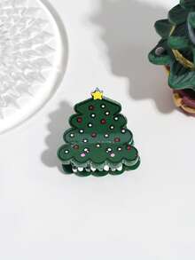 2PCS Christmas Tree & Santa Mini 5 Design Hair Clips | Holiday & Daily Hair Accessories Home Decor Christmas Decorations Room Decor Winter