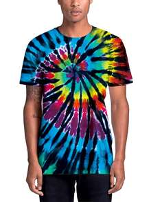 Unisex Retro Tie Dye Shirt For Men Women 70S 80S Hippies Senior Tie-Dye Tee Tshirt 3D Cool Graphic Short Sleeve Novelty Tie Dye Style T-Shirts - Nhiều màu - Xem 2