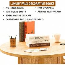 Luxury Large |   4 PCS Decorative Books Home Decor |   Coffee Table Book Decor |   Faux Books Decoration |   Aesthetic Shelf & Bookshelf Decor Living Room, Bedroom, Or Office - 套房_大 - 查看 3