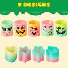 36 Stücke/24 Stücke/12 Stücke/6 Stücke Frühlings Regenbogen Party, Mini Kunststoff Spiralfedern Spielzeug, Fidget Druck Spiral Mini Federn Großpackung Spielzeug, Party Geschenke