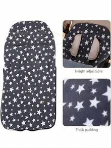 1 pieza Almohadilla para asiento de cochecito de bebé, Cubierta para los pies cálida, a prueba de viento, para otoño/invierno - Multicolor - Ver 4