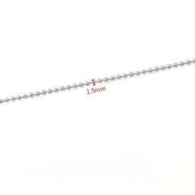 1-Meter 304 Stainless Steel Ball Bead Chain With Diameters Of 1.5/2.0/2.4mm, Square Pearl Chain, Vacuum Electroplated DIY Necklace, Jewelry And Jewelry Making Accessories - Round Bead Necklace and Square Pearl Necklace - View 11