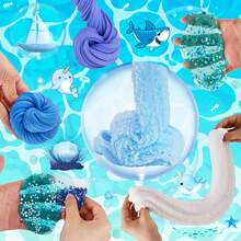 6pcs, DIY Clay Toy Set, Butter Clay, Crystal Clay, Brushed Clay, Customizable Decorative Ornaments With Accessories, Decompression Toys, Various Colors And Styles Of Clay Toy Sets, Great Gifts For Boys/Girls, Birthday Gifts, Slime Kit,Putty,Clay Kit,Stress Relief