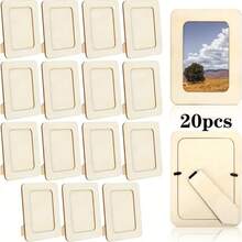 10pcs Unfinished Wooden Photo Frames, 6 Inch, DIY Craft Project, Can Be Placed Horizontally Or Vertically, Art Supplies, Suitable For Party Gifts, Classroom Crafts, Adult Crafts, Valentine's Day Gifts, Diamond Painting Accessories, Frame Decor, Personalized Gifts, Wedding Decor, Room Decor, Bedroom Accessories, New Year Gifts, Office Desk Accessories, New Year Decor, Couple Decor, Anniversary Souvenirs