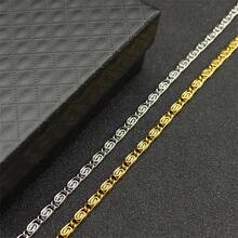 Hot Fashion Paperclip Shape Link Chain Necklace For Women Men Stainless Steel Gold Color Creative Hip Hop Choker Jewelry Gift