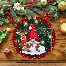 2/4/6pcs Christmas Dwarf Elk Element Coasters Set, Home Decoration, Teacup Coasters, Water Cup Coasters, Wine Cup Coasters, Coffee Coasters, Round Absorbent Silicone Coasters Set, Coffee Bar & Kitchen Accessories, Suitable For Home Decoration, Party And Tableware Gifts, Four Seasons Home Decoration, And Merry Christmas In Winter Home Decoration! - Multicolor - View 2