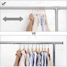 Juego de 50 Perchas de Terciopelo, 41.5 cm de Largo, con Ganchos Giratorios de 360 ° , para Camisas de Abrigo Completas - rosa - Ver 3