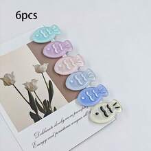 6pcs Cream & Candy Color Cute Clownfish Shape Hair Clips, Sweet Y2K Bangs Cartoon Fish Wavy Hair Clips, Macaron Claw Clips Hair Claws Hair Barrettes, School Stuff, Hair Accessories, Head Accessories - Multicolor - View 15
