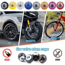 8pcs Valve Stem Caps, 8V1 American Valve Stem Tire Valve Caps, Anti-Corrosion, Protect Tires From Dust And Debris, Fit For Cars, Trucks, Motorcycles, SUVs And Bicycles, Valve Stem Accessories - Multicolor - View 2
