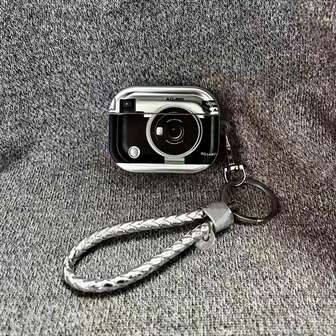 1 pieza Estuche vintage chapado para auriculares a prueba de golpes + Estuche protector de auriculares Bluetooth con cordón, diseño creativo compatible con Apple 1st/2nd/3rd/Pro/Pro 2nd Generation