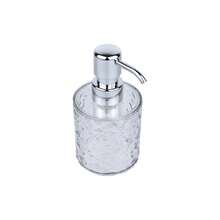 Foaming Soap Dispenser, 12oz350ml Plastic Hand Pump Foam Soap Dispenser, Elegant Acrylic Transparent Bottle With Wave Texture Bathroom Vanity Tops And Kitchen Transparent