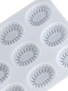 1pc Oval Cake Silicone Mold, Baking Chocolate Mold, Mousse Dessert Cake Mold - White - View 7