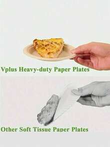 10/20pcs 6-Inch Thick Reusable, Leak-Proof Paper Plates, Suitable For Celebrations - Multicolor - View 9