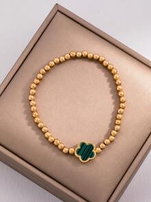1pc Minimalist Floral Bracelet, Aesthetic Style, Popular In Europe And America - C - View 4