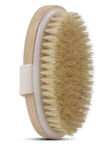 1 件干刷身体刷，身体皮肤去角质磨砂膏，用于皮肤干刷按摩，淋巴引流和改善血液循环，中等强度（野猪鬃毛和木柄）干性皮肤身体刷 - 彩色 - 查看 11