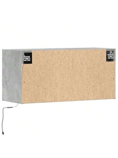 VidaXL TV Wand Unit LED Lighting 80x31x35 Cm Concrete Grijs view 8