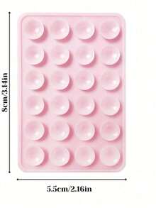 1pc Silicone Suction Cup Square Phone Case Holder With 24 Suction Cups, Silicone Hands-Free Phone Stand For Selfie And Video