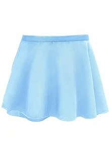 Váy ngắn thể thao buộc dây cơ bản bằng vải voan ballet cho bé gái - Màu xanh nhạt - Xem 2