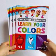 4pcs Children's Learning Book - Enlightenment - Learning Knowledge - Alphabet, Numbers, Shapes, Colors