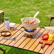 1 pieza Cabezal quemador de cobre de alta potencia para exterior, estufa de fuego feroz de 5 núcleos, estufa de gas de alta altitud de gas licuado de butano, estufa de gas portátil de camping de alta potencia (sin encendedor)