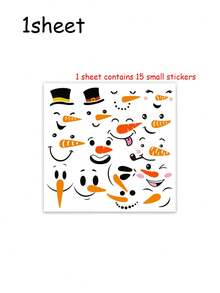 15/6 pièces Ensemble d'autocollants décoratifs avec expressions de bonhomme de neige pour Noël, décalcomanies statiques pour fenêtres, autocollants de fenêtre de Noël mignons et amusants avec expressions de bonhomme de neige, autocollants de décoration de maison pour Noël, convient pour la décoration de la maison, la décoration de fenêtre de Noël, les décalcomanies de vitrine, les autocollants de fenêtre DIY pour les décorations de Noël, la décoration de la pièce, la décoration murale, les autocollants muraux, les décorations de Noël pour la maison
