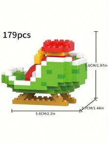 Christmas Santa Claus, Christmas Tree, Train, Snowman Micro Particle Building Blocks Christmas Gift, Creative Gift, Reindeer Assembly Building Blocks - Educational ABS Toy Gift Box, Best Holiday Gift - Multicolor - View 17