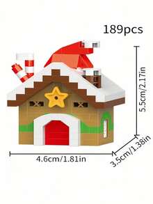 Christmas Santa Claus, Christmas Tree, Train, Snowman Micro Particle Building Blocks Christmas Gift, Creative Gift, Reindeer Assembly Building Blocks - Educational ABS Toy Gift Box, Best Holiday Gift - Multicolor - View 16
