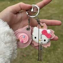 Sanrio Sanrio 1 szt., śliczny brelok do kart Sanrio Hello Kitty z kreskówkową grafiką, ochraniacz na karty, okrągłe etui na karty, odpowiedni na Halloween, Boże Narodzenie, prezent na ukończenie szkoły, wystrój domu, prezenty dla dziewczyny, drobne upominki, upominki na imprezę, prezenty urodzinowe dla przyjaciół, prezenty na ukończenie szkoły dla kolegów z klasy, artykuły szkolne, breloki na Halloween, pomysły na prezenty na Dzień Nauczyciela, akcesoria do toreb, smycze z uchwytem na identyfikator, akcesoria samochodowe, zawieszki do toreb