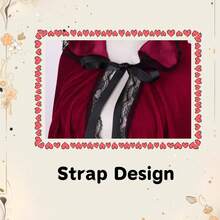 Burgundy Velvet Black Lace Hooded Velvet Cape Women's Cape Christmas Cosplay Party Fancy Cape