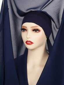 FADZOYLE 1 Bộ Khăn Hijab Chiffon Màu Trơn Có Nam Châm Và Lớp Lót, Khăn Trùm Cầu Nguyện Hồi Giáo Kín đáo, Lớp Lót Co Giãn, Tiện Lợi Và Sử Dụng Hàng Ngày, Phụ Kiện Áo Abaya Dài - Nhiều màu - Xem 6