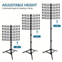 Suport pentru împletituri, suport pentru extensii de păr cu 144 de cuie, suport pentru împletituri cu înălțime reglabilă și suport pentru depozitarea perucilor, instrument de salon cu două fețe pentru uz casnic în salon, pieptene negru/roz/violet