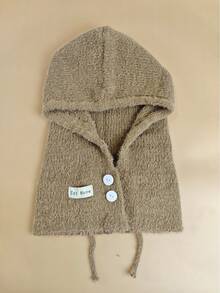 1 件男士秋冬拉法帽，时尚针织帽，带护耳功能，多功能无遮阳帽