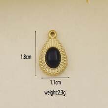 1pc Fashionable Minimalist Natural Stone Devil's Eye Tassel Pendant, DIY Jewelry Accessory For Necklaces, Earrings, And Other Jewelry