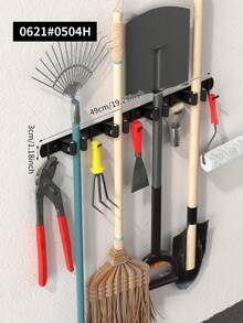 1 pieza Organizador de herramientas montado en la pared, 4 clips, 5 ganchos, estante práctico para herramientas para garaje, taller, hogar, solución de almacenamiento eficiente de herramientas, mantiene las herramientas organizadas y accesibles, diseño ahorra espacio, ideal para regalo de vacaciones, Día del Padre, Navidad, inauguración de la casa, palabras clave de alta conversión para organización y obsequios, imprescindible para entusiastas del bricolaje y mejoras del hogar.