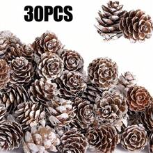 200 pezzi Pigne di Natale naturali mini - Pigne di Natale innevate piccole da 2 cm per decorazioni natalizie - Pigne innevate mini per artigianato fai-da-te, riempimento di vasi, decorazioni autunnali e invernali per albero di Natale