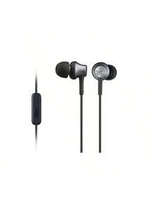 Sony Căști cu fir MDR-EX650AP pentru călătorii și naveta, cablu plat, driver din alamă rezistent la încurcături, adaptare multi-scenă plug-and-play, negru cupră