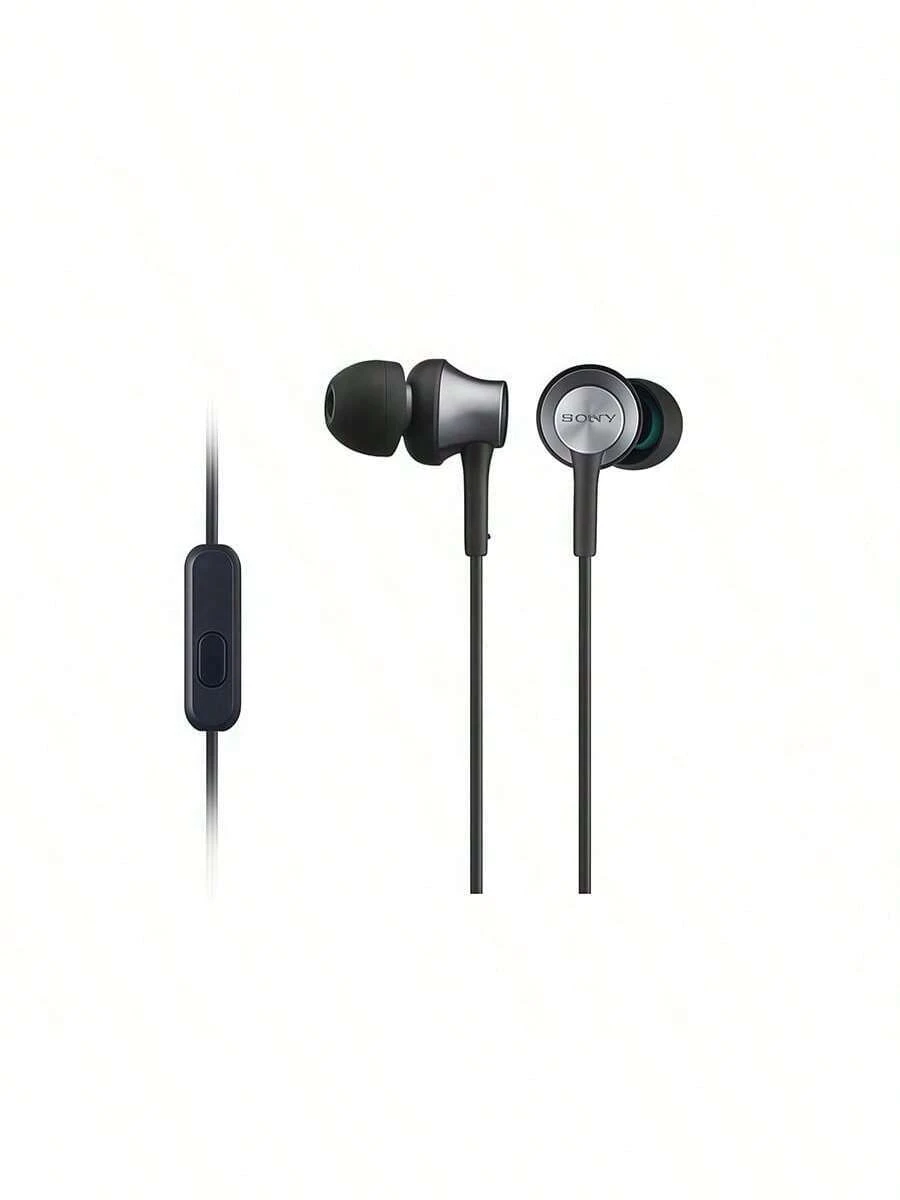 Sony Căști cu fir MDR-EX650AP pentru călătorii și naveta, cablu plat, driver din alamă rezistent la încurcături, adaptare multi-scenă plug-and-play, negru cupră