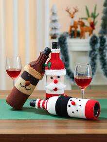 Vỏ chai rượu vang đỏ đan Giáng sinh, Giá đỡ rượu vang đỏ hình người tuyết ông già Noel, Nhà hàng, khách sạn, bàn ăn, phụ kiện trang trí nhà hàng tiệc Giáng sinh, đồ trang trí Giáng sinh, quà tặng Giáng sinh, đồ trang trí Giáng sinh - Nhiều màu - Xem 6