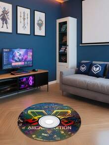 1 covor personalizat cu CD-uri de jocuri - personalizați cu jocul dvs. preferat, fabricat din cașmir artificial, moale și confortabil, perfect pentru jucători, decor unic pentru casă, ideal pentru camera de jocuri, camera de zi, dormitor