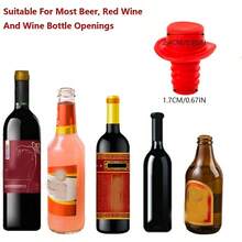 Silicone Cowboy Hat Shaped Wine Stoppers - 2 PCS Cute Wine Accessories, Black And Red