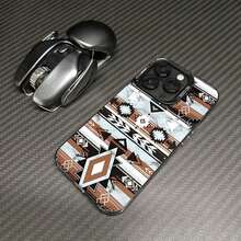 Teléfono Retro Western Cowboy Style Pattern Phone 16 15 14 13 12 11 Pro Plus Funda de lujo para teléfono móvil a prueba de golpes - Negro - Ver 3