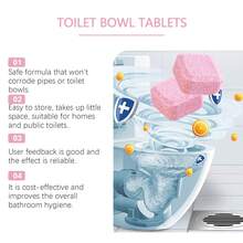 12/24/48pcs Automatic Toilet Bowl & Tank Cleaner Tablets - No Residue, Quick-Dissolving, Fragrance-Free Multi-In-1 Cleaning For Deep Cleaning & Freshness - Commercial & Home Bathroom Use (Pink Clean Bubbles), Toilet Bowl Cleaner, Efficient Cleaning, Leaving No Residue, Quickdissolving Tablets, Longlasting Freshness, Household Essentials - Pink - View 8