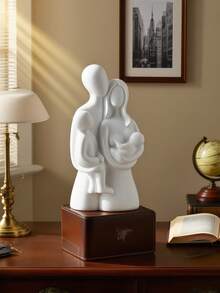 Scultura di coppia in abbraccio, decorazione per la casa, statua d'amore romantica moderna, adatta per ufficio, libreria, decorazione da tavolo (Coppia in abbraccio bianca)