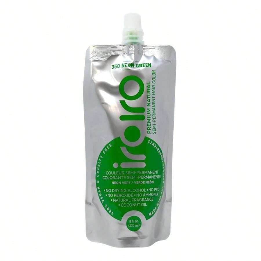 IROIRO Premium Natural Semi-Permanent Hair Color 350 Neon Green (8oz) - 白色 - 查看 1